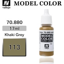 Vallejo 70880 18 Ml. (113) Khaki Grey-Matt, Model Color Serisi Model Boyası