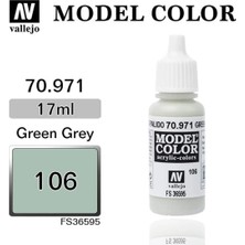 Vallejo 70971 18 Ml. (106) Green Grey-Matt, Model Color Serisi Model Boyası
