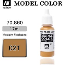 Vallejo 70860 18 Ml. (21) Medium Fleshtone-Matt, Model Color Serisi Model Boyası