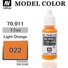 Vallejo 70911 18 Ml. (22) Light Orange-Matt, Model Color Serisi Model Boyası