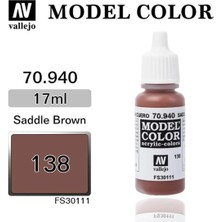 Vallejo 70940 18 Ml. (138) Saddle Brown-Matt, Model Color Serisi Model Boyası