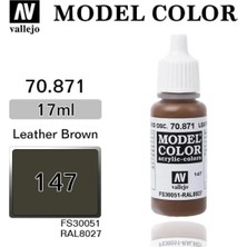 Vallejo 70871 18 Ml. (147) Leather Brown-Matt, Model Color Serisi Model Boyası
