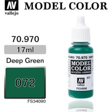 Vallejo 70970 18 Ml. (72) Deep Green-Matt, Model Color Serisi Model Boyası