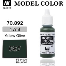Vallejo 70892 18 Ml. (87) Yellow Olive-Matt, Model Color Serisi Model Boyası