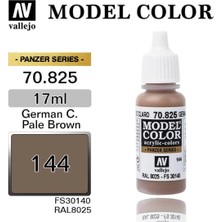 Vallejo 70825 18 Ml. (144) German Cam. Pale Brown-Matt, Model Color Serisi Model Boyası
