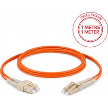 Alfafonet Sc/pc-Lc/pc Multimode Om2 Dupleks 1 Metre Fiber Patch Cord