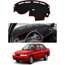 E-BİZ Mazda - 626 Cronos (1991-1996) Uyumlu Torpido Koruma Kılıfı - Kırmızı Şeritli