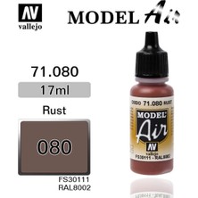 Vallejo 71080 18 Ml. Rust, Model Air Serisi Model Boyası