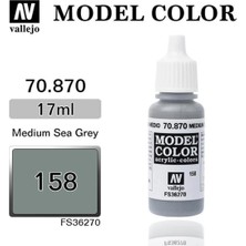 Vallejo 70870 18 Ml. (158) Medium Sea Grey-Matt, Model Color Serisi Model Boyası