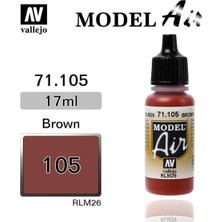Vallejo 71105 18 Ml. Brown RLM26, Model Air Serisi Model Boyası