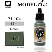 Vallejo 71104 18 Ml. Green RLM62, Model Air Serisi Model Boyası