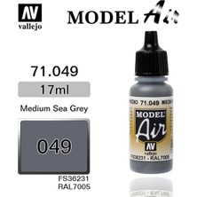Vallejo 71049 18 Ml. Sea Grey, Model Air Serisi Model Boyası