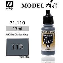 Vallejo 71110 18 Ml. Dark Grey, Model Air Serisi Model Boyası