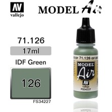 Vallejo 71126 18 Ml. Idf Green, Model Air Serisi Model Boyası