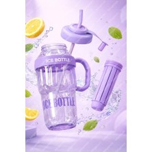 Die Grup Ice Bottle Matara, Pipetli Matara, Lüks Su Şişesi, Detoks Suluk, Spor Su Şişesi, Sızdırmaz, Taşınabilir Suluk, Pipetli, Soğuk Içecek Şişesi
