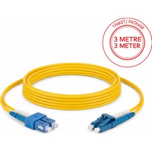 Alfafonet Sc/upc-Lc/upc Singlemode Dupleks 3 Metre Fiber Patch Cord