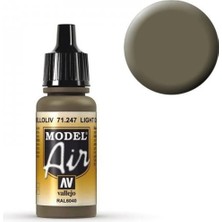 Vallejo 71247 18 Ml. Light Olive Ral 6040, Model Air Serisi Model Boyası