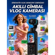 Qstar 4K 30FPS Video 75MP Fotoğraf El Tipi Vlog Kamera – 330°  Stabilizasyonlu Selfie Lensli Aksiyon Kamerası
