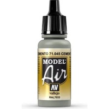 Vallejo 71045 18 Ml. Cement Grey, Model Air Serisi Model Boyası