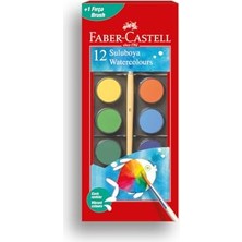 Die Grup Faber-Castell Suluboya, 12 Renk, Büyük Boy Tablet, Parlak ve Canlı Renkler, Çocuklar Için Uygun
