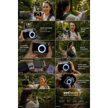 Hace Bazaar 4K Çantalı Dijital Retro Video Kamera 48MP 16X Zoom Işıklı (32GB) Kart Dijital Fotoğraf Makine