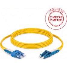 Alfafonet Sc/upc-Lc/upc Singlemode Dupleks 2 Metre Fiber Patch Cord