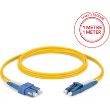 Alfafonet Sc/upc-Lc/upc Singlemode Dupleks 1 Metre Fiber Patch Cord