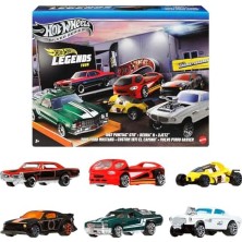 Die Grup Hot Wheels 1:64 Ölçekli Metal Oyuncak Araba ve Kamyonlar, Özel Süslemelere Sahip 6'lı Hw Legends Araç Seti (Stiller Çeşitlilik Gösterebilir), JBY78