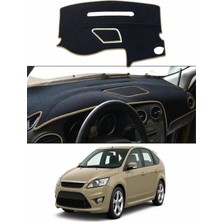 E-BİZ Ford - Focus 2.5 Kapakli (2008-2011) Uyumlu Torpido Koruma Kılıfı - Taba Şeritli