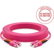 Alfafonet Sc/pc-Sc/pc Multimode Om4 Dupleks 10 Metre Fiber Patch Cord