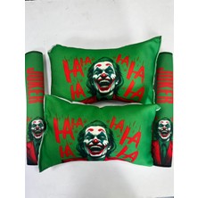 Şimika Yeşil Joker Ikili Yastık ve Kemer Kılıfı Seti