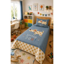Evdek Bebek ve Çocuk Odası Spotty Pup – Köpek Tek Kişilik Pike Takımı 160X230 cm 6ETD19
