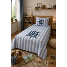 Evdek Bebek ve Çocuk Odası Ocean Captain – Denizci Tek Kişilik Pike Takımı 160X230 cm 6etd7