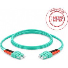 Alfafonet Sc/pc-Sc/pc Multimode Om3 Dupleks 1 Metre Fiber Patch Cord