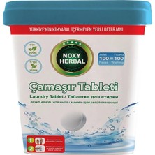 Noxy Herbal Çamaşır Tableti 100 Adet Beyazlar Için Doğal Yerli