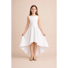Suneh Butik Kız Çocuk Abiye Elbise – Asimetrik Kesim, Mezuniyet & Düğün Elbisesi