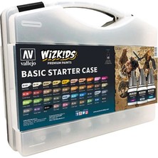 Vallejo 80260 40X8 Ml. Wizkits Başlangıç Model Boyası Seti, Boya Fırçalı ve Özel Çantalı