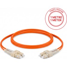 Alfafonet Sc/pc-Sc/pc Multimode Om2 Dupleks 1 Metre Fiber Patch Cord