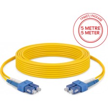 Alfafonet Sc/upc-Sc/upc Singlemode Dupleks 5 Metre Fiber Patch Cord