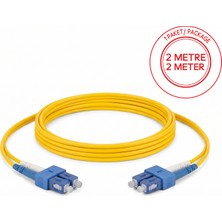 Alfafonet Sc/upc-Sc/upc Singlemode Dupleks  2 Metre Fiber Patch Cord