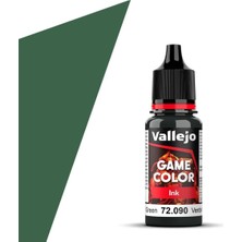 Vallejo 72090 18 Ml. Black Green Ink, Game Color Serisi Model Boyası