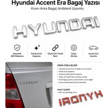 Artek Hyundai Accent Era Bagaj Yazısı Krom Arka Bagaj Amblemi Uyumlu