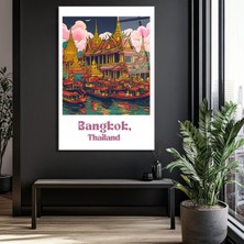 GLAZELLA Bangkok'un Büyülü Işıltısı: Tayland Temalı Cam Tablo