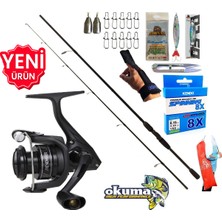 Okuma Revenger RV-4000A 210CM 20-40GR Double Black Spin Olta Takımı Seti