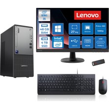 Lenovo Thinkcentre Neo 50T Gen 6 Intel Core Ultra 5 225 Upto 4.9ghz 48GB Ddr5 4tb SSD Intel® UHD Graphics 770 WIN11PRO +27" Fhd Monitör Masaüstü Bilgisayar 13BD007UTR27P20+ZETTAUSBBELLEK