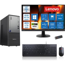 Lenovo Thinkcentre Neo 50T Gen 6 Intel Core Ultra 5 225 Upto 4.9ghz 96GB Ddr5 4tb SSD 6GB/RTX3050 WIN11PRO +27" Fhd Monitör Masaüstü Bilgisayar 13BD007UTR2723P35+ZETTAUSBBELLEK