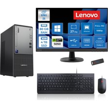 Lenovo Thinkcentre Neo 50T Gen 6 Intel Core Ultra 5 225 Upto 4.9ghz 80GB Ddr5 4tb SSD 8GB/RTX5050 WIN11HOME +27" Fhd Monitör Masaüstü Bilgisayar 13BD007UTR2724H30+ZETTAUSBBELLEK