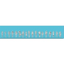 Preiser 80993 1/200 Ölçek, Ayakta Duran Yolcular, Boyasız Plastik Figürleri, 18 Adet