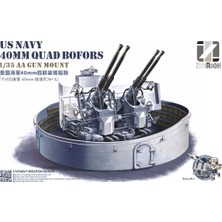 Zimi 53001 1/35 Ölçek, Us Navy 40MM 4 Lü Bofors Aa Uçaksavar Topu ve Kaidesi, Plastik Model Kiti