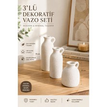 Bohem testi 3'lü Dekoratif Vazo Seti